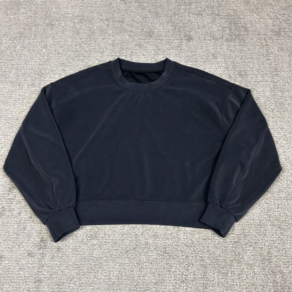 Lululemon Sweatshirt Womens 4 Softstreme Perfectly Oversized Cropped Crew Neck